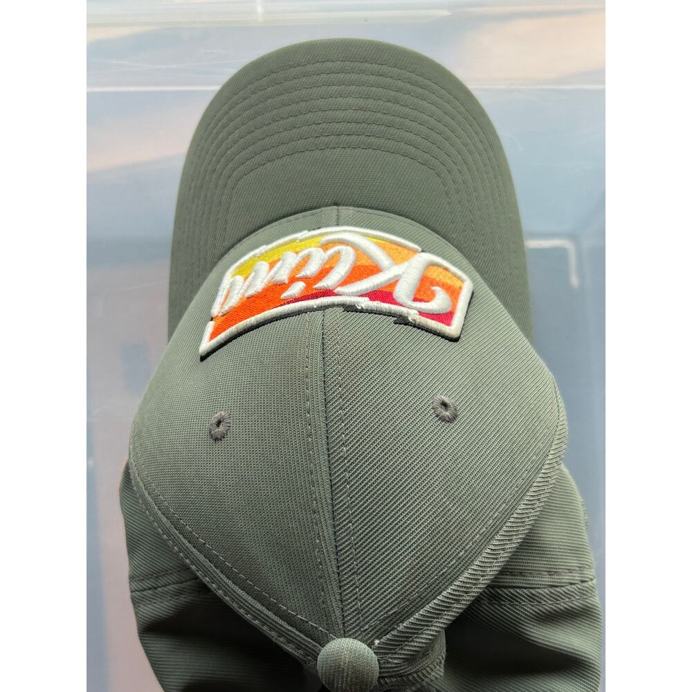 Klim Gray Snapback Trucker Hat Cap Script Adjusta… - image 3
